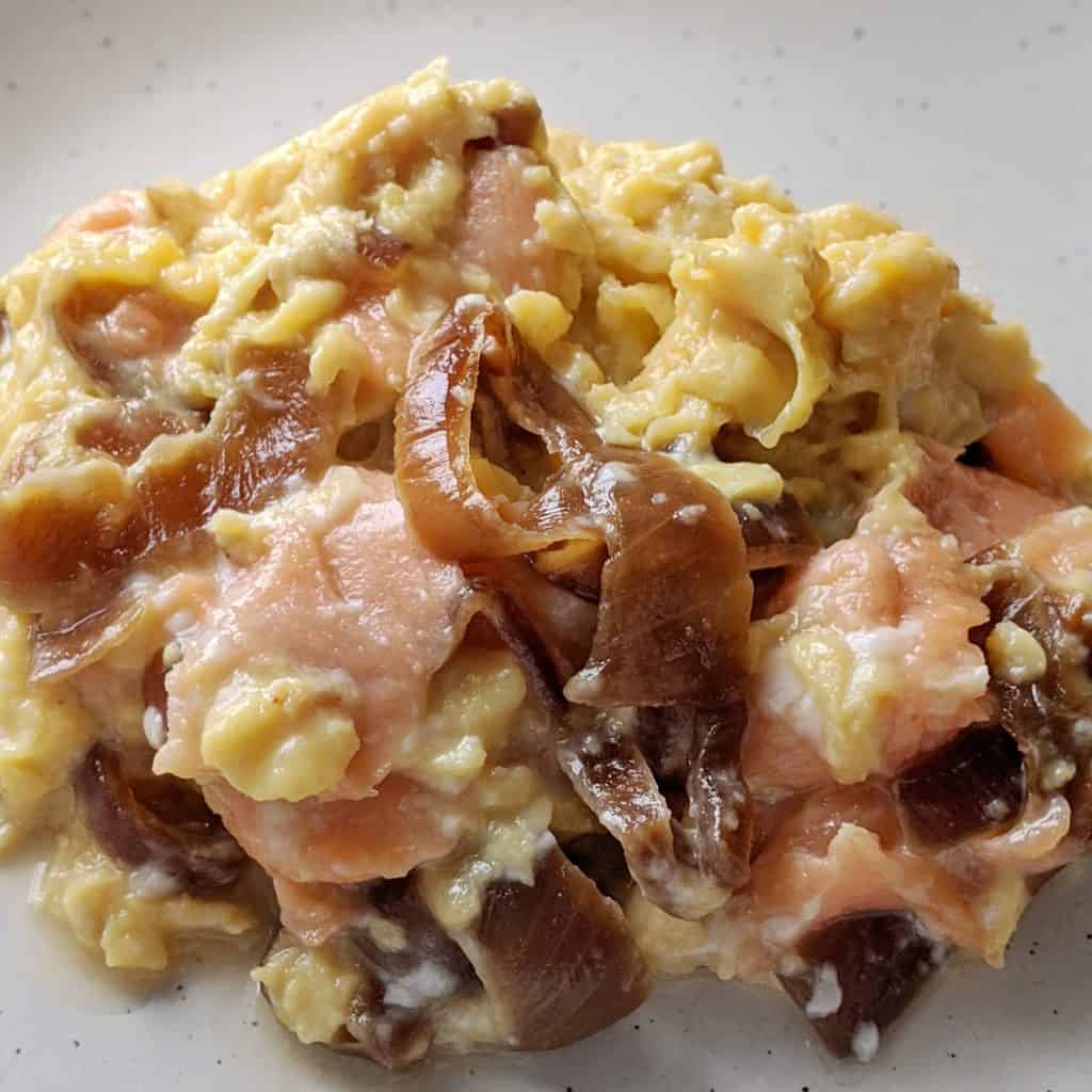 Fluffy Smoked Salmon and Truffle Scrambled Eggs