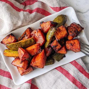 Roasted Zucchini and Sweet Potatoes