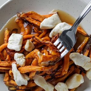 Healthy Sweet Potato Poutine